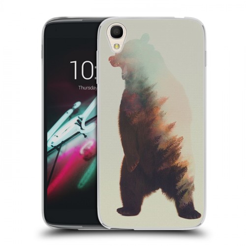 Дизайнерский пластиковый чехол для Alcatel One Touch Idol 3 (4.7) Медведи