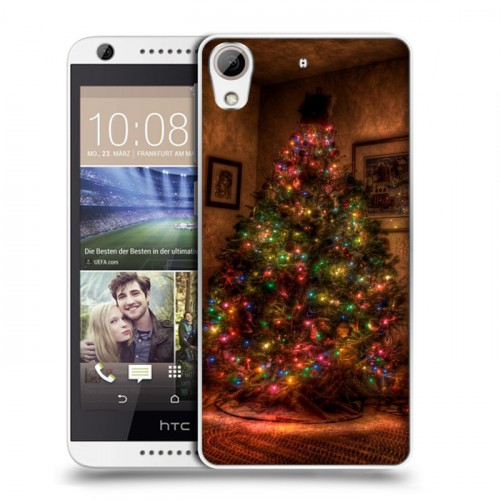 Дизайнерский силиконовый чехол для HTC Desire 626 Новогодняя елка