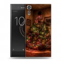 Дизайнерский пластиковый чехол для Sony Xperia XZs Новогодняя елка