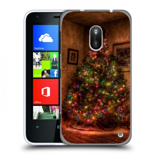 Дизайнерский пластиковый чехол для Nokia Lumia 620 Новогодняя елка