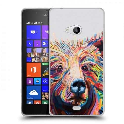 Дизайнерский пластиковый чехол для Microsoft Lumia 540 Медведи