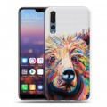 Дизайнерский силиконовый с усиленными углами чехол для Huawei P20 Pro Медведи