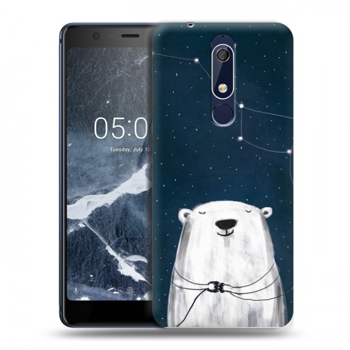 Дизайнерский пластиковый чехол для Nokia 5.1 Медведи