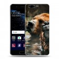 Дизайнерский пластиковый чехол для Huawei P10 Медведи