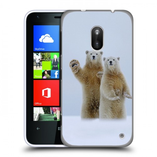 Дизайнерский пластиковый чехол для Nokia Lumia 620 Медведи