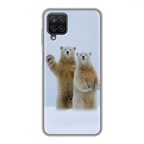 Дизайнерский силиконовый чехол для Samsung Galaxy A12 Медведи