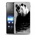 Дизайнерский пластиковый чехол для Sony Xperia TX Медведи