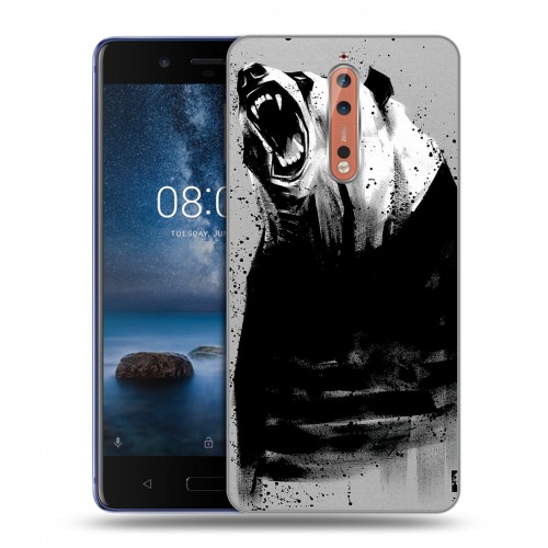 Дизайнерский пластиковый чехол для Nokia 8 Медведи