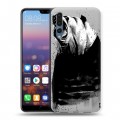 Дизайнерский силиконовый с усиленными углами чехол для Huawei P20 Pro Медведи