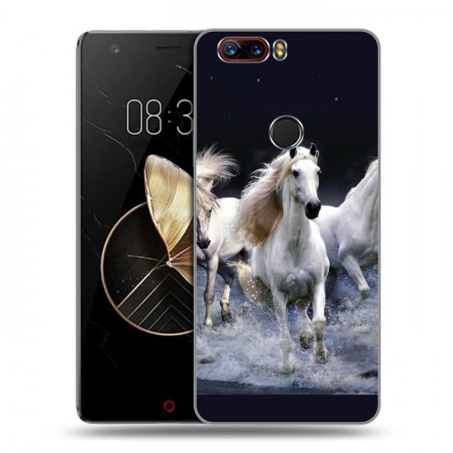 Дизайнерский пластиковый чехол для ZTE Nubia Z17 Лошади