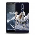 Дизайнерский пластиковый чехол для Nokia 5.1 Лошади