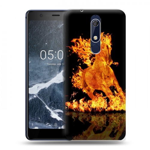 Дизайнерский пластиковый чехол для Nokia 5.1 Лошади