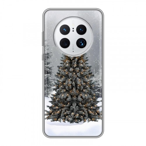 Дизайнерский силиконовый чехол для Huawei Mate 50 Pro Новогодняя елка