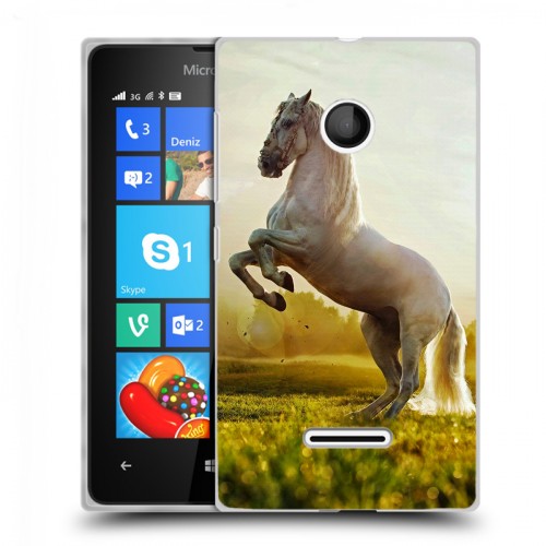 Дизайнерский пластиковый чехол для Microsoft Lumia 435 Лошади