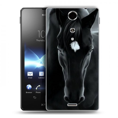 Дизайнерский пластиковый чехол для Sony Xperia TX Лошади