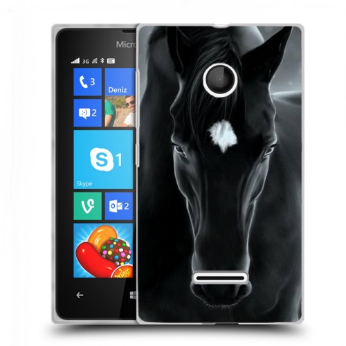 Дизайнерский пластиковый чехол для Microsoft Lumia 435 Лошади