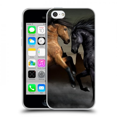 Дизайнерский пластиковый чехол для Iphone 5c Лошади