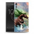 Дизайнерский пластиковый чехол для Sony Xperia XZs Лошади