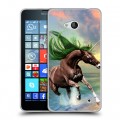 Дизайнерский пластиковый чехол для Microsoft Lumia 640 Лошади