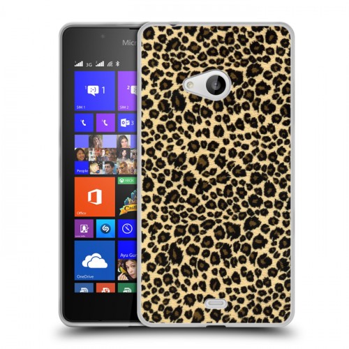 Дизайнерский пластиковый чехол для Microsoft Lumia 540 Леопард