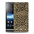 Дизайнерский пластиковый чехол для Sony Xperia S Леопард