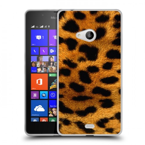 Дизайнерский пластиковый чехол для Microsoft Lumia 540 Леопард