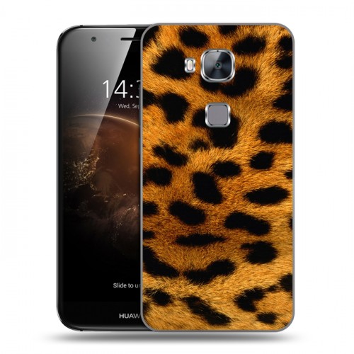 Дизайнерский силиконовый чехол для Huawei G8 Леопард