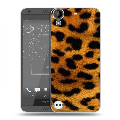 Дизайнерский пластиковый чехол для HTC Desire 530 Леопард