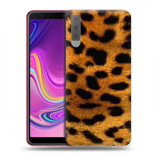 Дизайнерский силиконовый с усиленными углами чехол для Samsung Galaxy A7 (2018) Леопард
