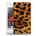 Дизайнерский пластиковый чехол для Sony Xperia E Леопард