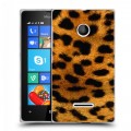 Дизайнерский пластиковый чехол для Microsoft Lumia 435 Леопард