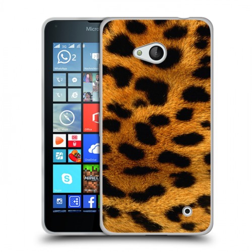 Дизайнерский пластиковый чехол для Microsoft Lumia 640 Леопард