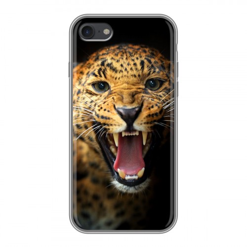 Дизайнерский силиконовый с усиленными углами чехол для Iphone 7 Леопард
