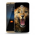 Дизайнерский пластиковый чехол для ZTE Axon 7 Леопард