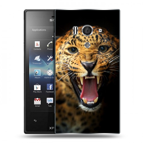 Дизайнерский пластиковый чехол для Sony Xperia acro S Леопард