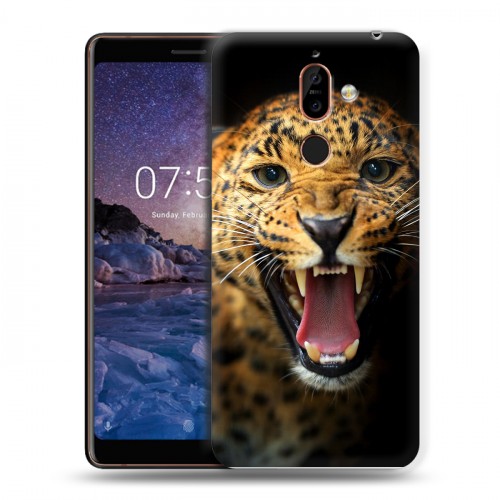 Дизайнерский пластиковый чехол для Nokia 7 Plus Леопард