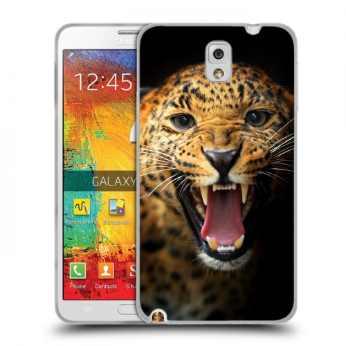 Дизайнерский пластиковый чехол для Samsung Galaxy Note 3 Леопард