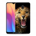 Дизайнерский силиконовый с усиленными углами чехол для Xiaomi RedMi 8A Леопард