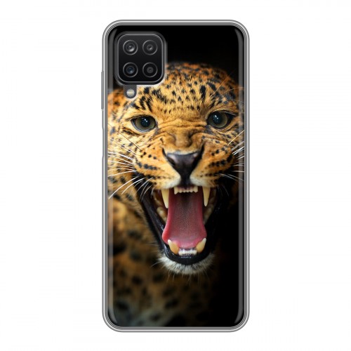 Дизайнерский силиконовый чехол для Samsung Galaxy A12 Леопард