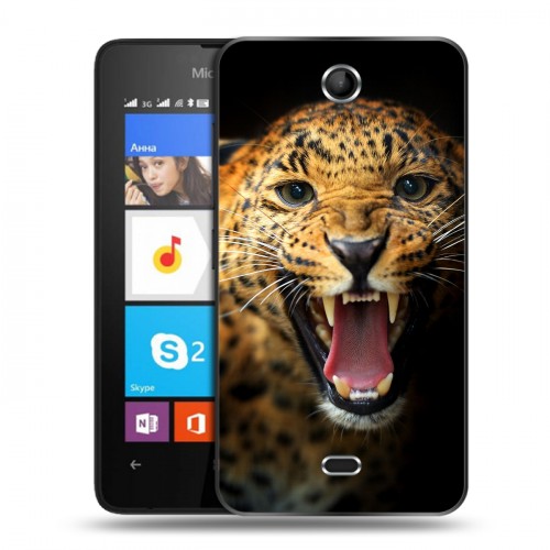 Дизайнерский силиконовый чехол для Microsoft Lumia 430 Dual SIM Леопард