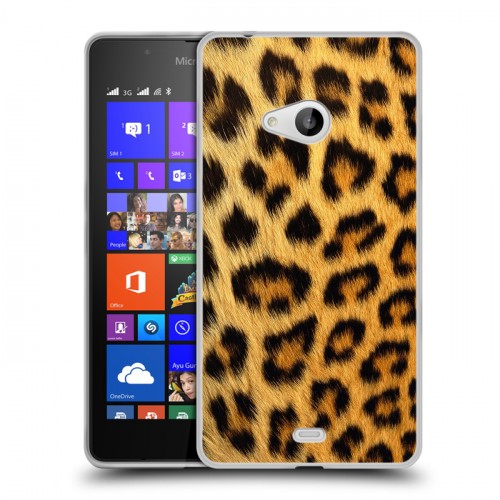 Дизайнерский пластиковый чехол для Microsoft Lumia 540 Леопард