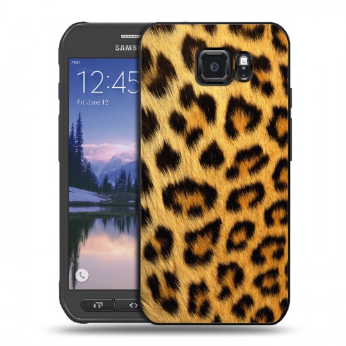 Дизайнерский пластиковый чехол для Samsung Galaxy S6 Active Леопард