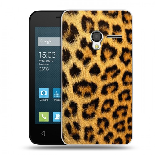 Дизайнерский пластиковый чехол для Alcatel One Touch Pixi 3 (4.0) Леопард