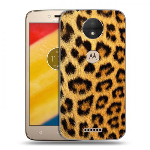 Дизайнерский силиконовый чехол для Motorola Moto C Леопард