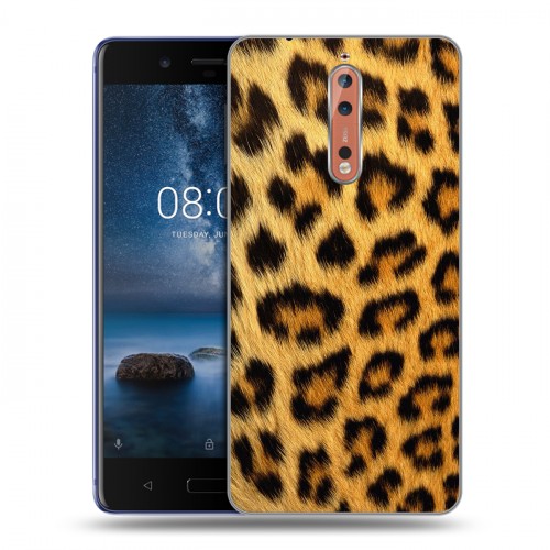 Дизайнерский пластиковый чехол для Nokia 8 Леопард