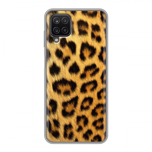 Дизайнерский силиконовый с усиленными углами чехол для Samsung Galaxy A12 Леопард
