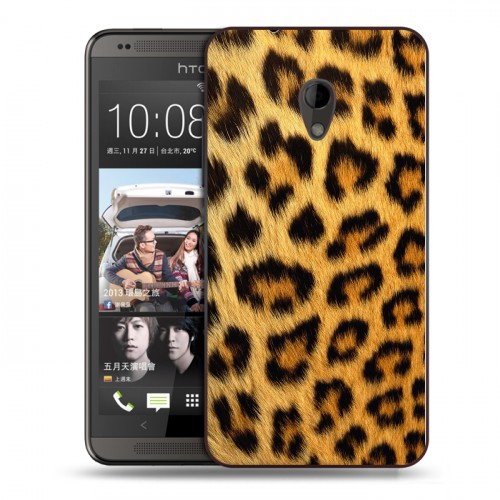 Дизайнерский пластиковый чехол для HTC Desire 700 Леопард