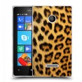 Дизайнерский пластиковый чехол для Microsoft Lumia 435 Леопард