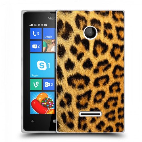 Дизайнерский пластиковый чехол для Microsoft Lumia 435 Леопард