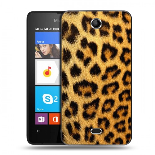 Дизайнерский силиконовый чехол для Microsoft Lumia 430 Dual SIM Леопард